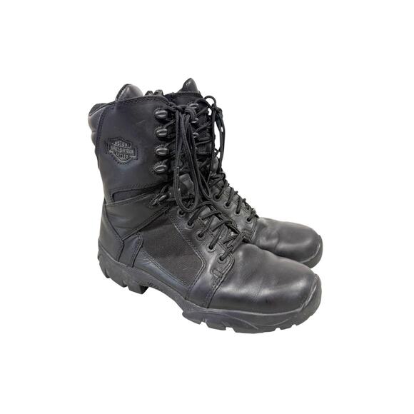 Mens Size 9.5M Harley Davidson Boots D95149 Black Lynx WaterProof Leather - Picture 4 of 8